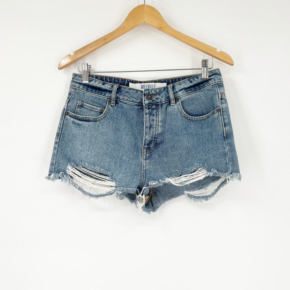 Brandy Melville Distressed Cut-Off Denim Shorts Size 29